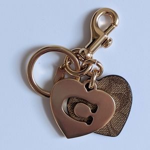 NWOT COACH Signature Hearts Key Ring